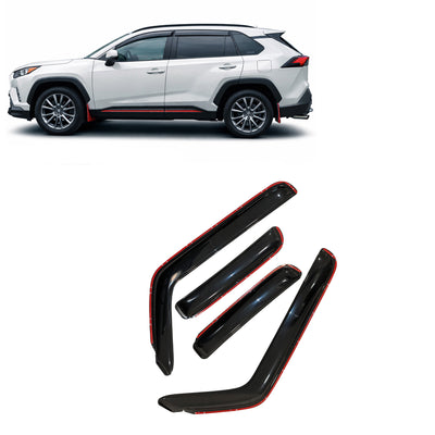2020-2025 Toyota Rav4 Rain Guards In Channel | Black Horse Off Road - Image 1