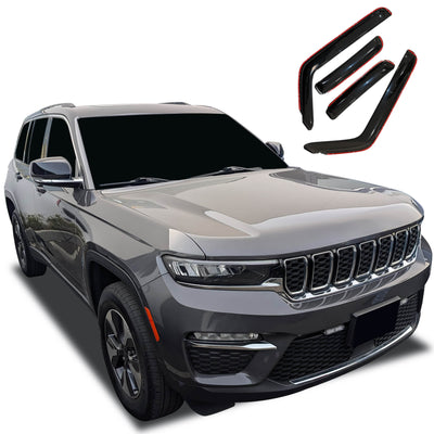 2022-2026 Jeep Grand Cherokee Rain Guards In Channel | Black Horse Off Road - Image 2