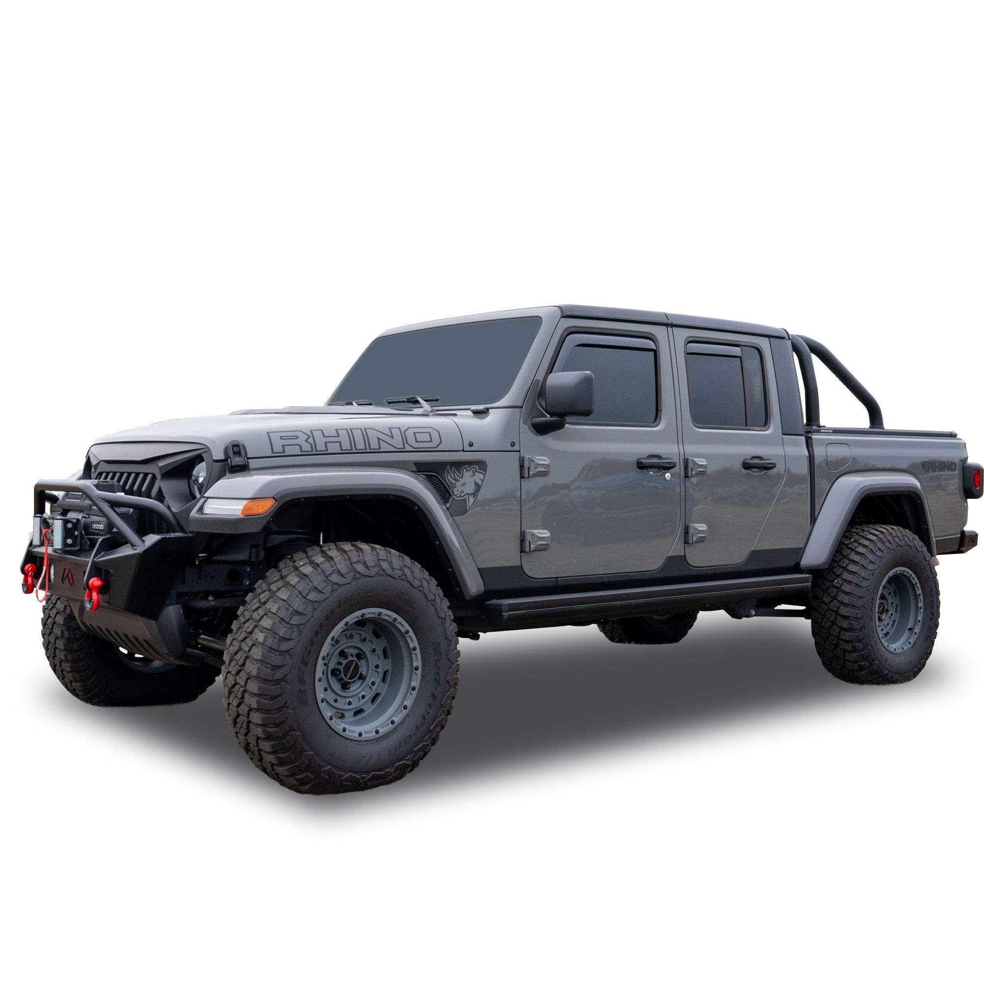 2018-2024 Jeep Wrangler Rain Guards In Channel | Black Horse Off Road - Image 2