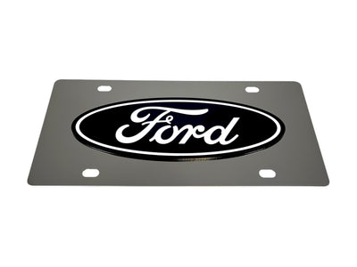 Ford Oval Stainless Steel License Plate