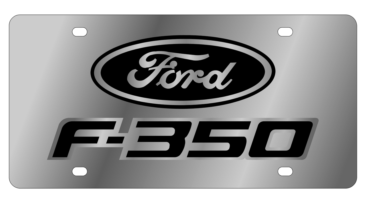 2009 Ford F-350 Stainless Steel License Plate