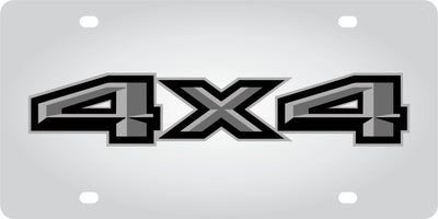 Ford 4X4 Blacked out Stainless Steel License Plate