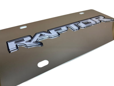 Ford Raptor Stainless Steel License Plate