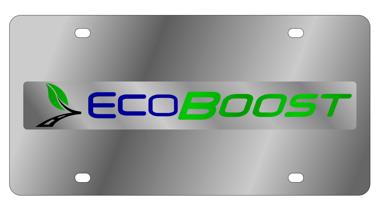 Ford EcoBoost Stainless Steel License Plate