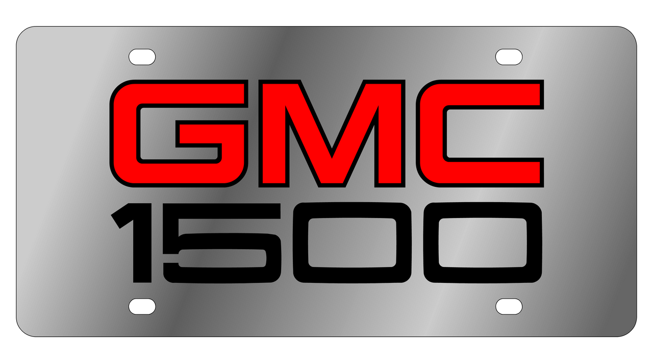 GMC 1500 Stainless Steel License Plate