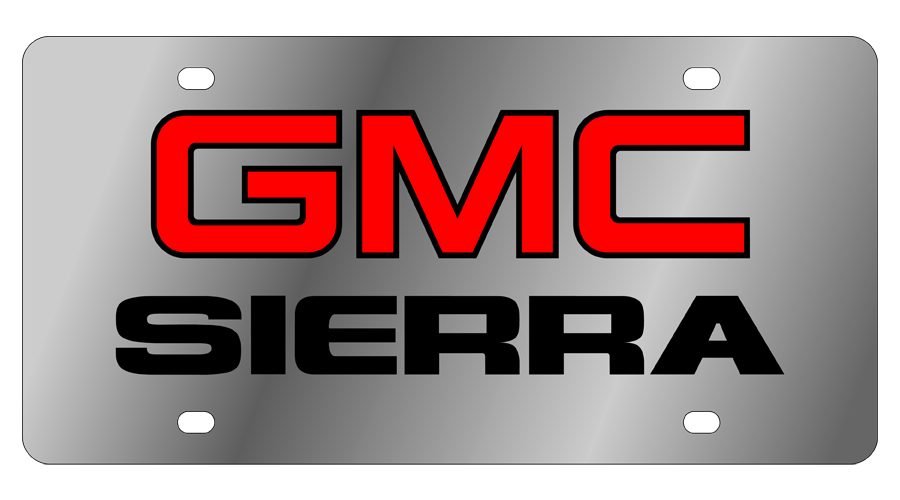 GMC Sierra Stainless Steel License Plate
