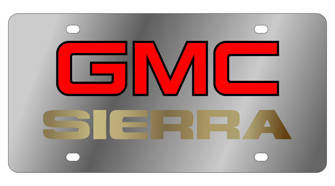 GMC Sierra Stainless Steel License Plate