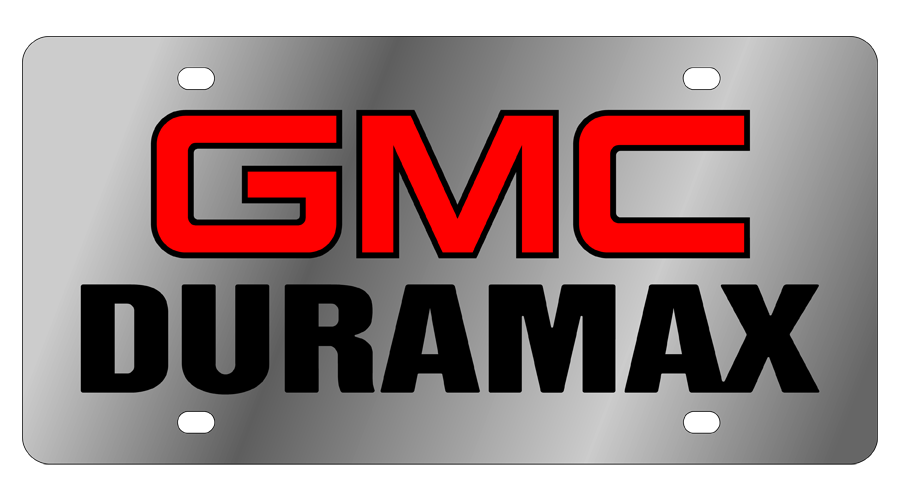 GMC Duramax Stainless Steel License Plate