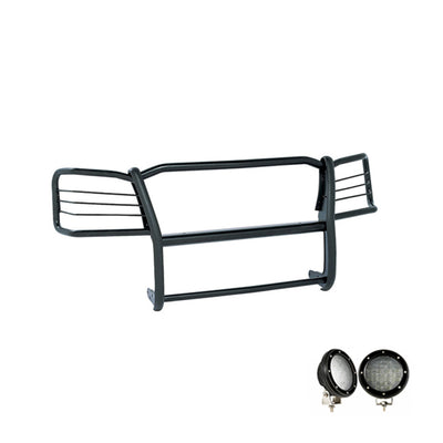 1998-2004 Chevrolet Blazer Grille Guard Kit Modular Pair  of 5.3" Dia. LED Flood Lights w/ Black Trim Rings Wiring Harness  and Switch | Black Horse Off Road - Image 1