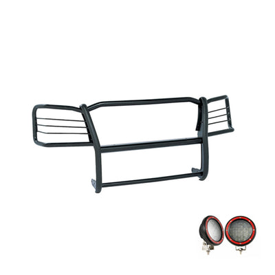1998-2004 Chevrolet Blazer Grille Guard Kit Modular Pair  of 5.3" Dia. LED Flood Lights w/ Red Trim Rings Wiring Harness  and Switch | Black Horse Off Road - Image 1