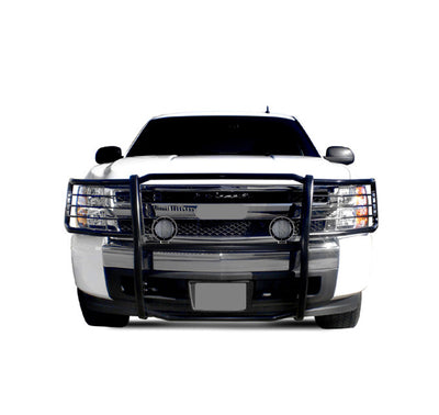 2007-2013 Chevrolet Silverado 1500 Grille Guard Kit Modular Pair  of 5.3" Dia. LED Flood Lights w/ Black Trim Rings Wiring Harness  and Switch | Black Horse Off Road - Image 10