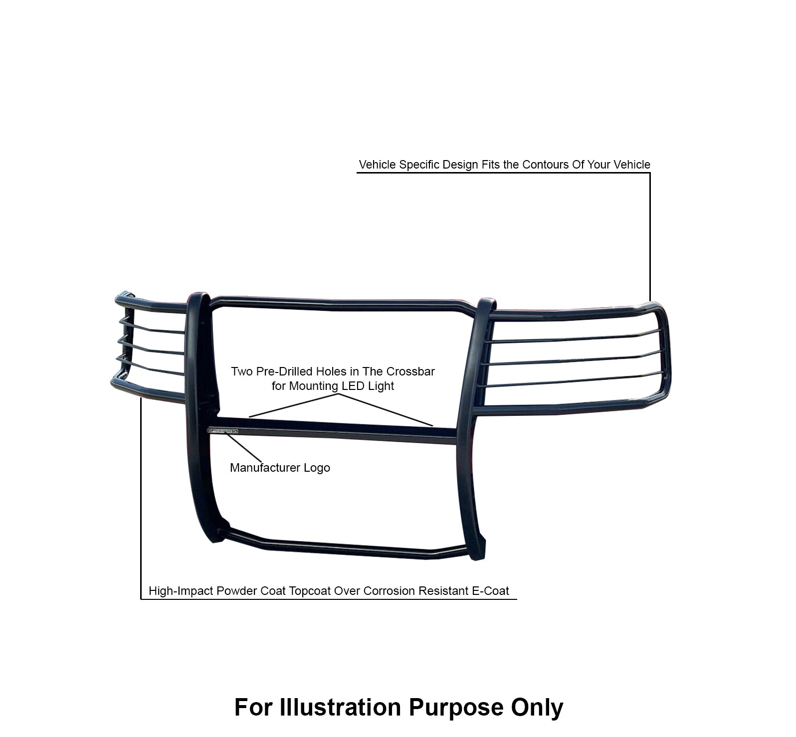 2007-2013 Chevrolet Silverado 1500 Grille Guard Modular | Black Horse Off Road - Image 5