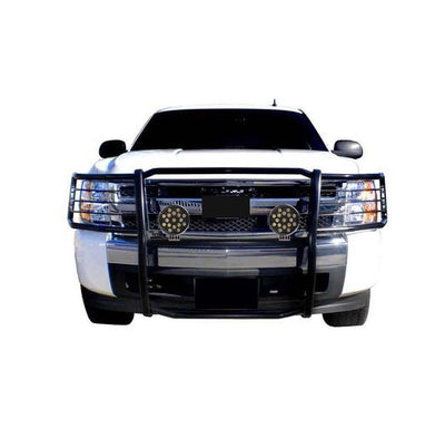 2007-2014 Chevrolet Avalanche Grille Guard Kit Modular Incl. pair of 7.0"Dia.  LED  Lights w/ Black Trim Rings w/ Wiring Harness and Switch | Black Horse Off Road - Image 5