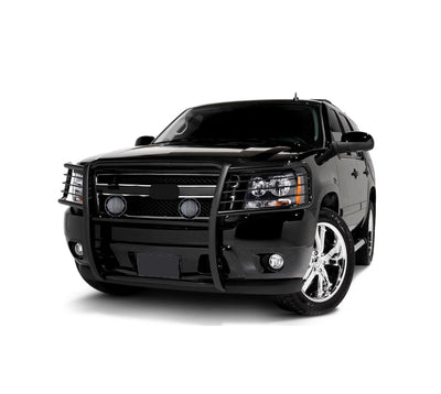 2007-2014 Chevrolet Avalanche Grille Guard Kit Modular Pair  of 5.3" Dia. LED Flood Lights w/ Black Trim Rings Wiring Harness  and Switch | Black Horse Off Road - Image 8