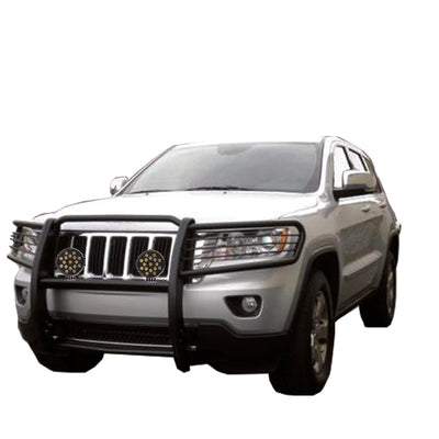 2005-2010 Jeep Grand Cherokee Grille Guard Kit Modular Incl. pair of 7.0"Dia.  LED  Lights w/ Black Trim Rings w/ Wiring Harness and Switch | Black Horse Off Road - Image 6