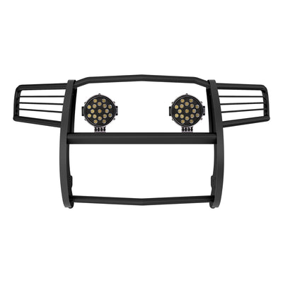 2011-2021 Jeep Grand Cherokee Grille Guard Kit Modular Incl. pair of 7.0"Dia.  LED  Lights w/ Black Trim Rings w/ Wiring Harness and Switch | Black Horse Off Road - Image 1