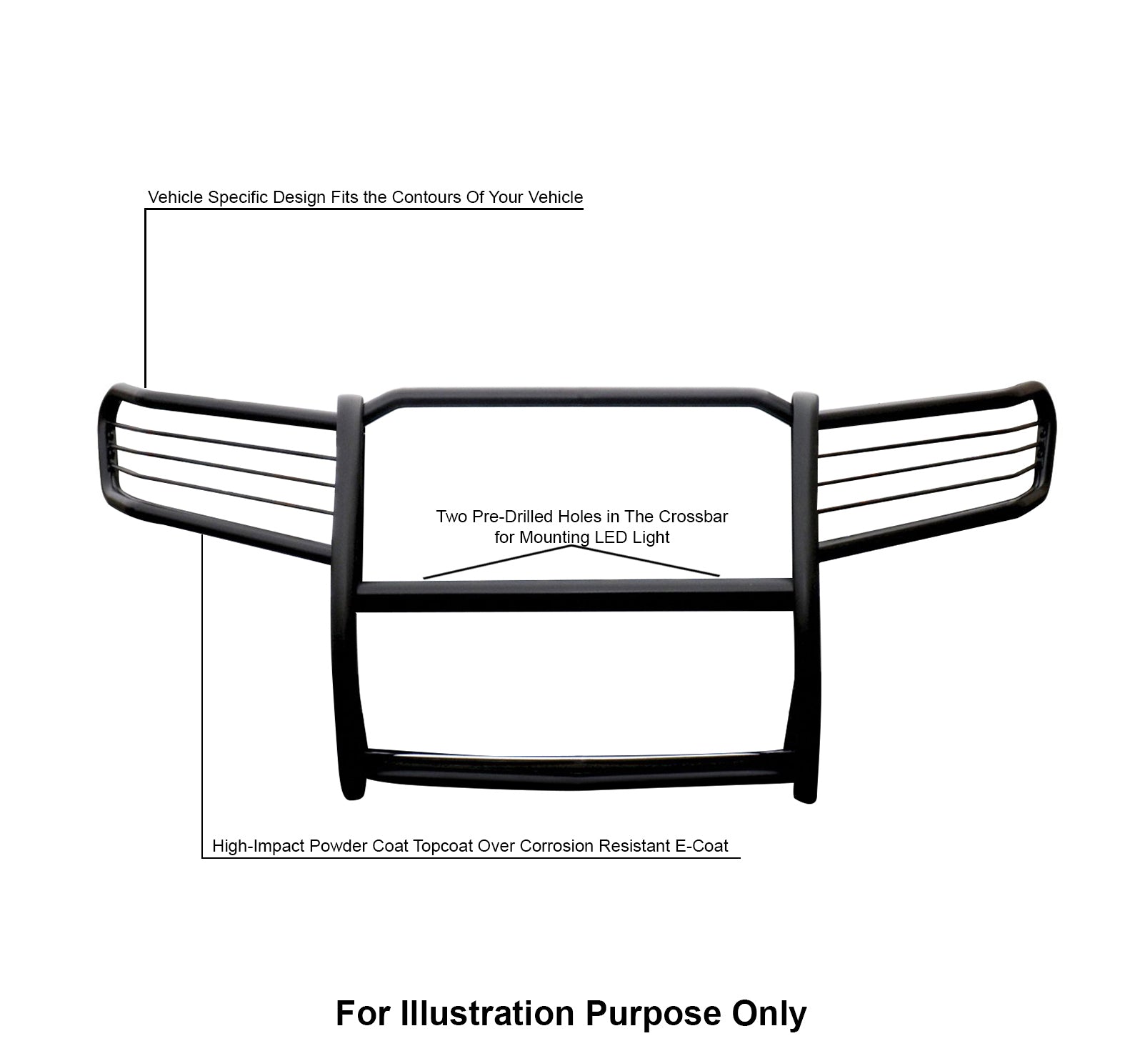 2011-2021 Jeep Grand Cherokee Grille Guard Modular | Black Horse Off Road - Image 8