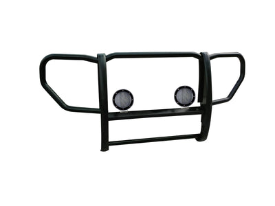 2008-2012 Jeep Liberty Grille Guard Kit 1-Piece Pair  of 5.3" Dia. LED Flood Lights w/ Black Trim Rings Wiring Harness  and Switch | Black Horse Off Road - Image 10