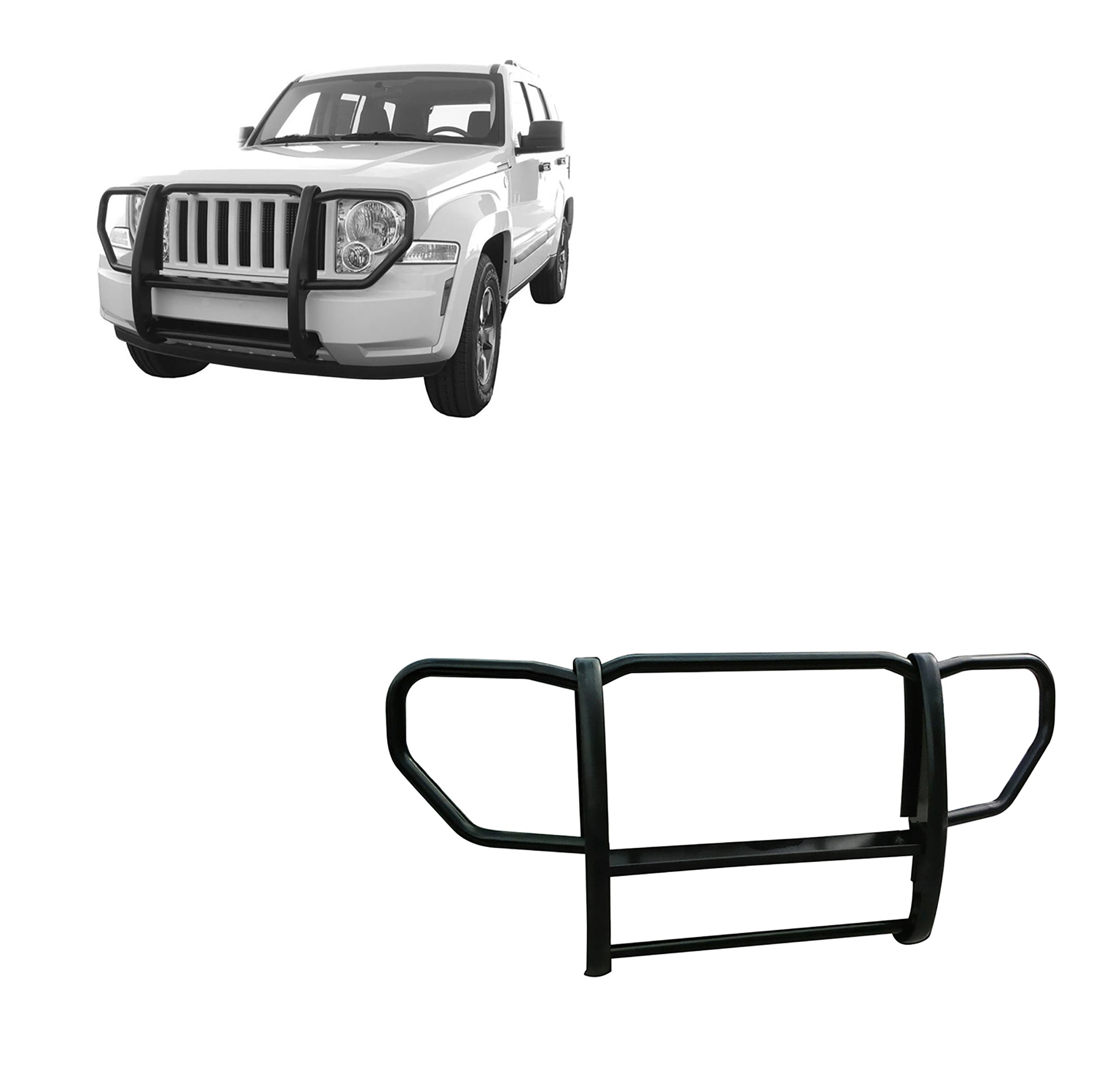 2008-2012 Jeep Liberty Grille Guard 1-Piece | Black Horse Off Road - Image 1