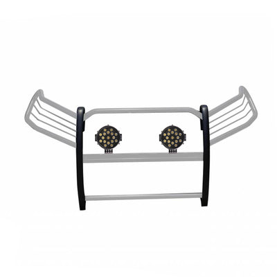 2019-2024 Toyota Rav4 Grille Guard Kit Modular Incl. pair of 7.0"Dia.  LED  Lights w/ Black Trim Rings w/ Wiring Harness and Switch | Black Horse Off Road - Image 1