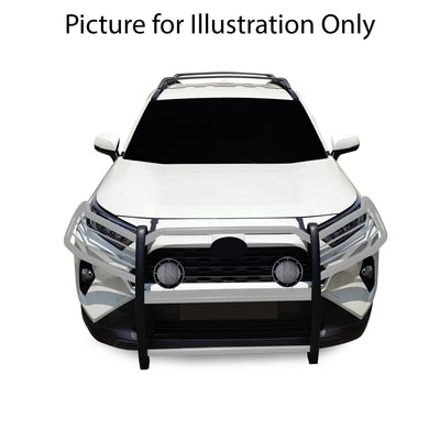 2019-2024 Toyota Rav4 Grille Guard Kit Modular Pair  of 5.3" Dia. LED Flood Lights w/ Black Trim Rings Wiring Harness  and Switch | Black Horse Off Road - Image 8
