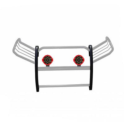 2019-2024 Toyota Rav4 Grille Guard Kit Modular Incl. pair of 7.0"Dia.  LED  Lights w/Red Trim Rings w/ Wiring Harness and Switch | Black Horse Off Road - Image 1