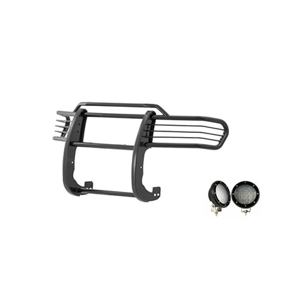 2007-2014 Toyota Fj Cruiser Grille Guard Kit Modular Pair  of 5.3" Dia. LED Flood Lights w/ Black Trim Rings Wiring Harness  and Switch | Black Horse Off Road - Image 8