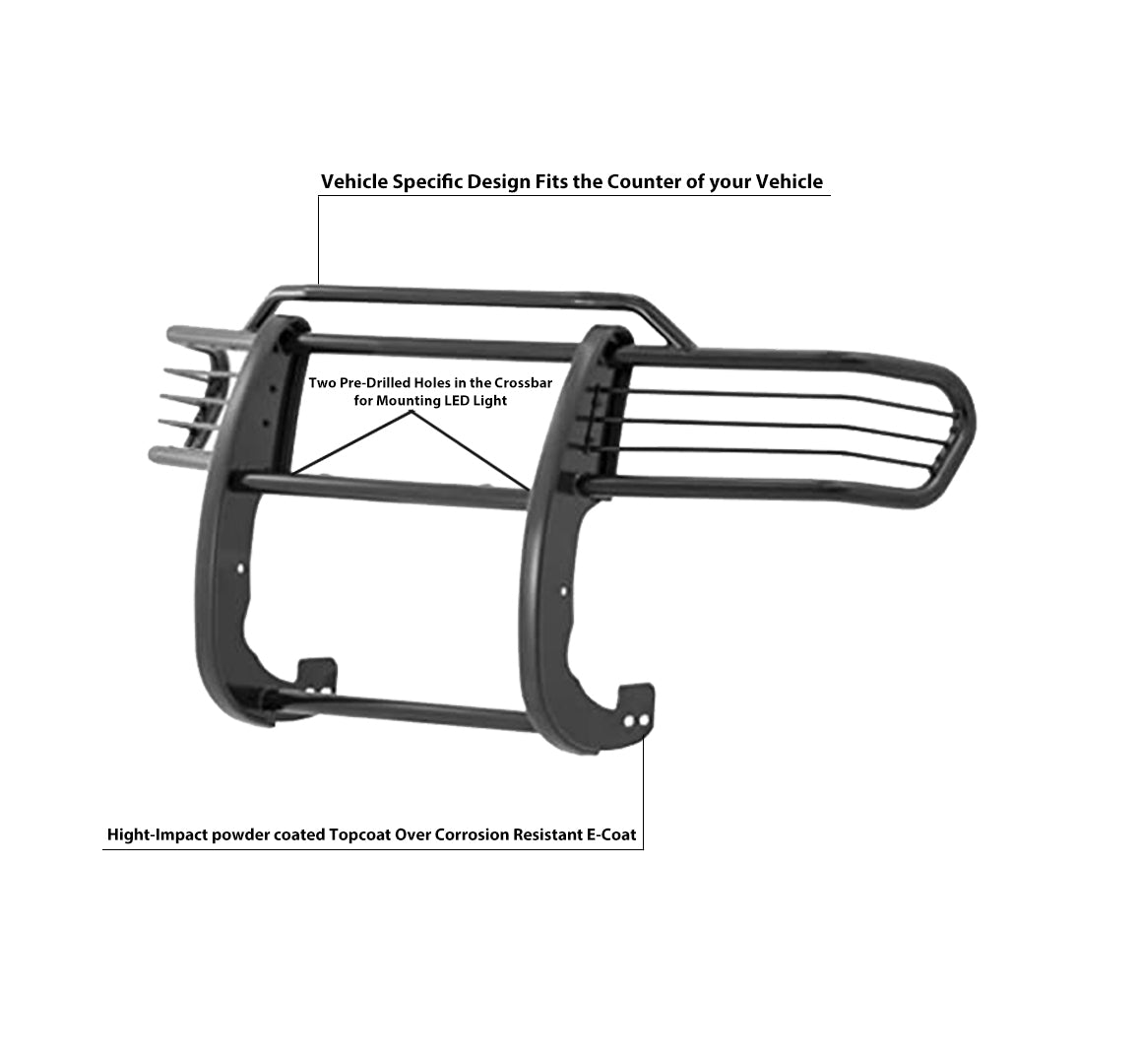 2007-2014 Toyota Fj Cruiser Grille Guard Modular | Black Horse Off Road - Image 8