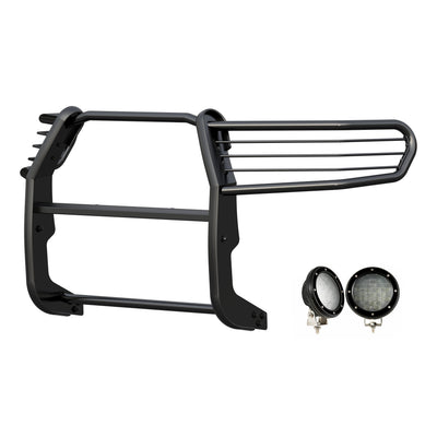 2007-2022 Toyota Sequoia Grille Guard Kit Modular Pair  of 5.3" Dia. LED Flood Lights w/ Black Trim Rings Wiring Harness  and Switch | Black Horse Off Road - Image 9