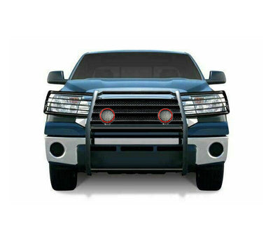 2007-2022 Toyota Sequoia Grille Guard Kit Modular Pair  of 5.3" Dia. LED Flood Lights w/ Red Trim Rings Wiring Harness  and Switch | Black Horse Off Road - Image 8