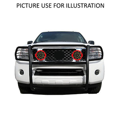 2005-2021 Nissan Frontier Grille Guard Kit Modular Incl. pair of 7.0"Dia.  LED  Lights w/Red Trim Rings w/ Wiring Harness and Switch | Black Horse Off Road - Image 3