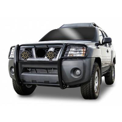 2005-2015 Nissan Xterra Grille Guard Kit Modular Incl. pair of 7.0"Dia.  LED  Lights w/ Black Trim Rings w/ Wiring Harness and Switch | Black Horse Off Road - Image 4
