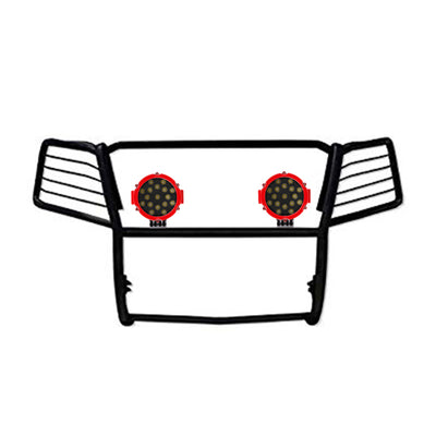2005-2015 Nissan Xterra Grille Guard Kit Modular Incl. pair of 7.0"Dia.  LED  Lights w/Red Trim Rings w/ Wiring Harness and Switch | Black Horse Off Road - Image 5
