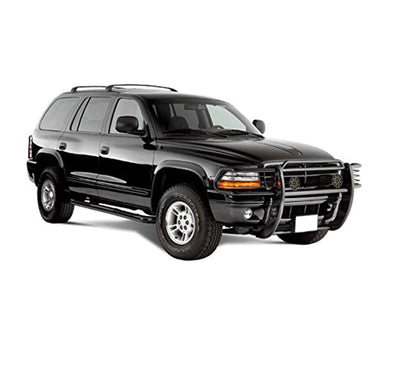 1997-2004 Dodge Ram Dakota Grille Guard Kit Modular Incl. pair of 7.0"Dia.  LED  Lights w/ Black Trim Rings w/ Wiring Harness and Switch | Black Horse Off Road - Image 3