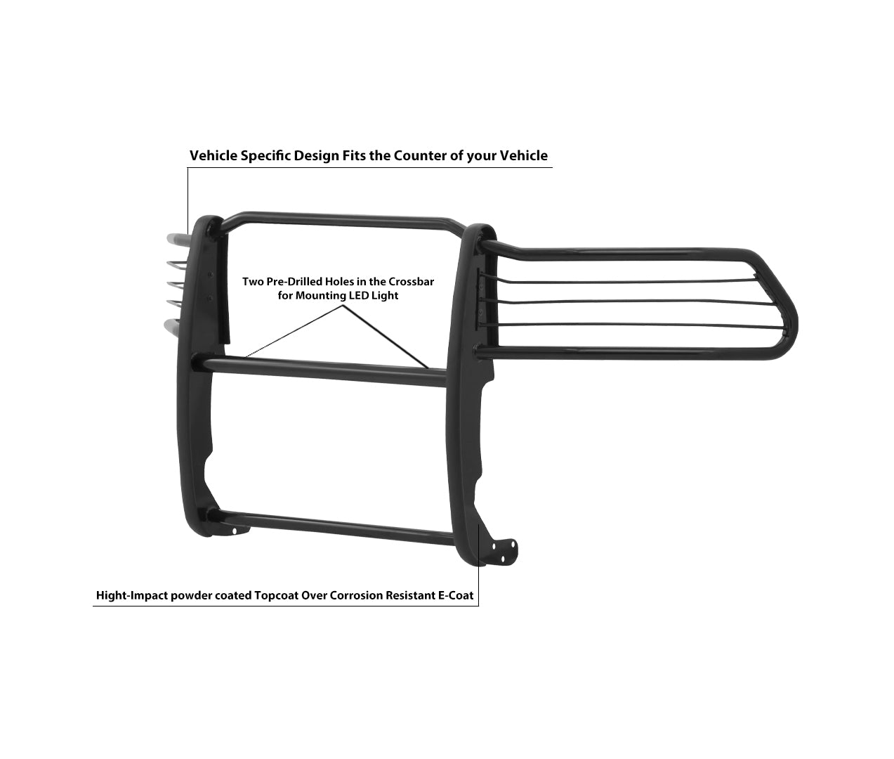 1994-2002 Dodge Ram Ram 1500 Grille Guard Modular | Black Horse Off Road - Image 7