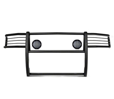 2003-2005 Dodge Ram Ram 1500 Grille Guard Kit Modular Pair  of 5.3" Dia. LED Flood Lights w/ Black Trim Rings Wiring Harness  and Switch | Black Horse Off Road - Image 10