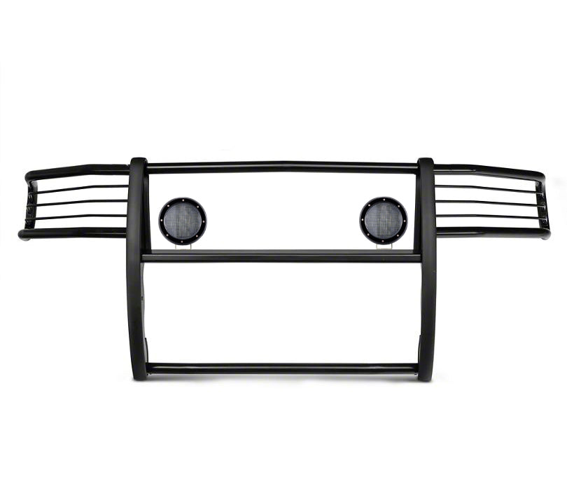 2003-2005 Dodge Ram Ram 1500 Grille Guard Kit Modular Pair  of 5.3" Dia. LED Flood Lights w/ Black Trim Rings Wiring Harness  and Switch | Black Horse Off Road - Image 10