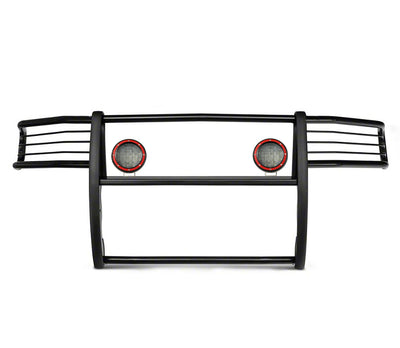 2003-2005 Dodge Ram Ram 1500 Grille Guard Kit Modular Pair  of 5.3" Dia. LED Flood Lights w/ Red Trim Rings Wiring Harness  and Switch | Black Horse Off Road - Image 10