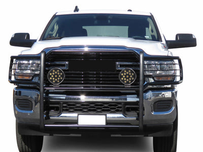 2019-2024 Dodge Ram 2500 Grille Guard Kit Modular Incl. pair of 7.0"Dia.  LED  Lights w/ Black Trim Rings w/ Wiring Harness and Switch | Black Horse Off Road - Image 6
