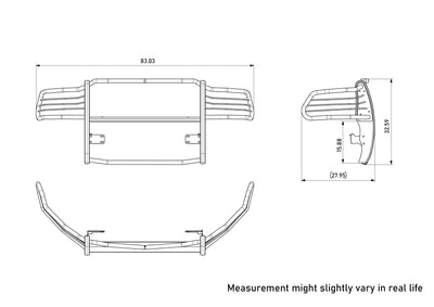 2010-2018 Dodge Ram 2500 Grille Guard Kit Modular Pair  of 5.3" Dia. LED Flood Lights w/ Black Trim Rings Wiring Harness  and Switch | Black Horse Off Road - Image 5