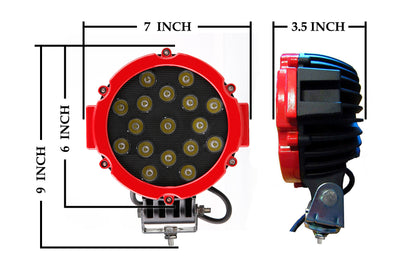 2010-2018 Dodge Ram 2500 Grille Guard Kit Modular Incl. pair of 7.0"Dia.  LED  Lights w/Red Trim Rings w/ Wiring Harness and Switch | Black Horse Off Road - Image 9
