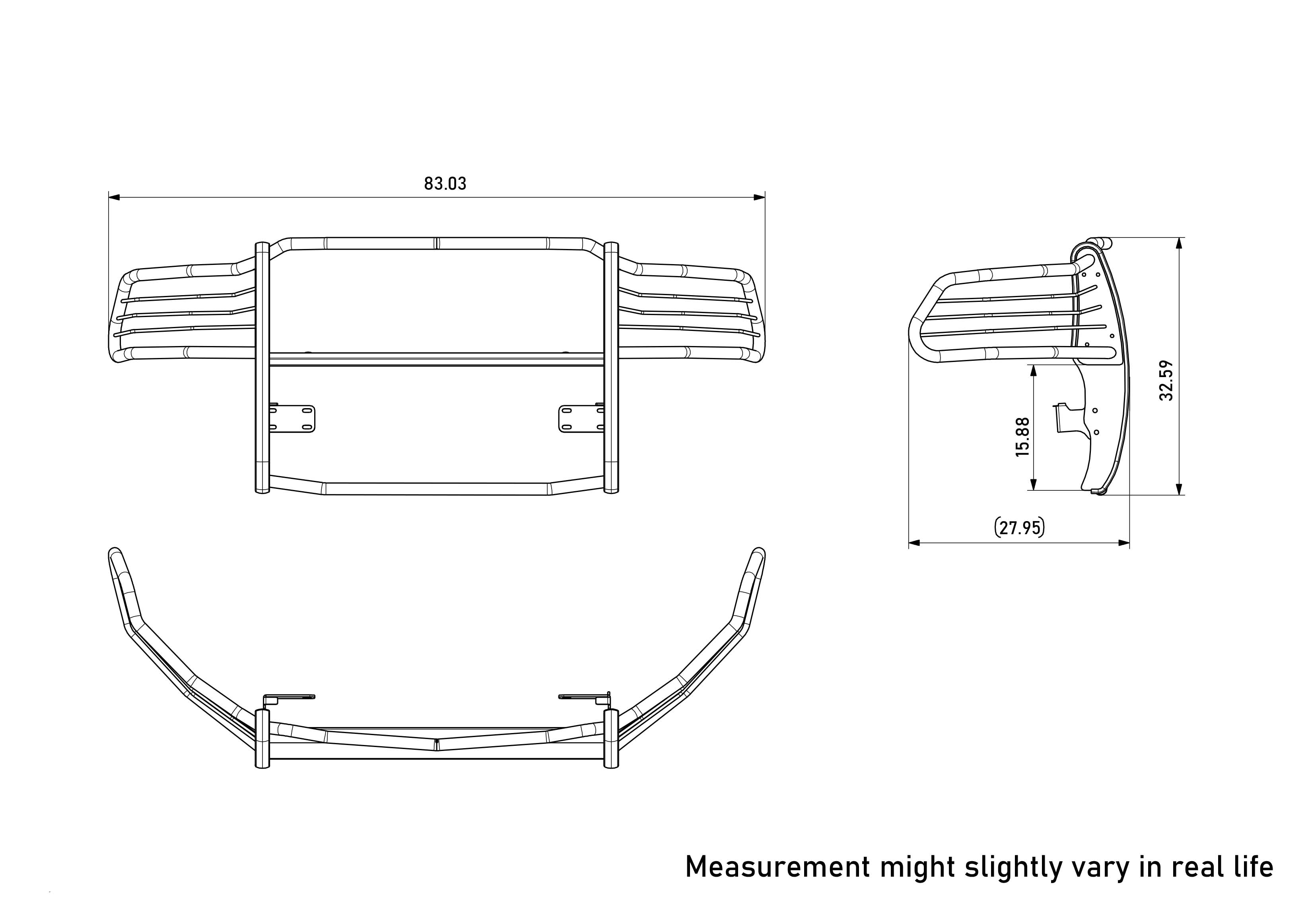 2010-2018 Dodge Ram 2500 Grille Guard Modular | Black Horse Off Road - Image 9