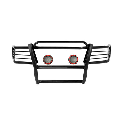 1999-2004 Jeep Grand Cherokee Grille Guard Kit Modular Pair  of 5.3" Dia. LED Flood Lights w/ Red Trim Rings Wiring Harness  and Switch | Black Horse Off Road - Image 7