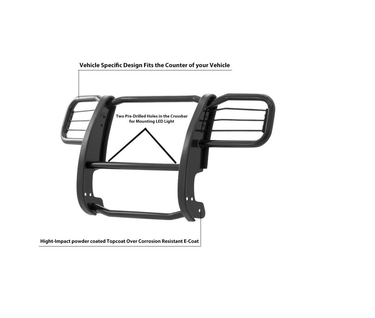 2002-2007 Jeep Liberty Grille Guard Modular | Black Horse Off Road - Image 6