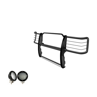 1995-2001 Ford Explorer / Mercury Mountaineer Grille Guard Kit Modular Pair  of 5.3" Dia. LED Flood Lights w/ Black Trim Rings Wiring Harness  and Switch | Black Horse Off Road - Image 6