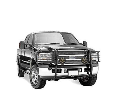 1999-2007 Ford F-250 Super Duty Grille Guard Kit Modular Incl. pair of 7.0"Dia.  LED  Lights w/ Black Trim Rings w/ Wiring Harness and Switch | Black Horse Off Road - Image 5