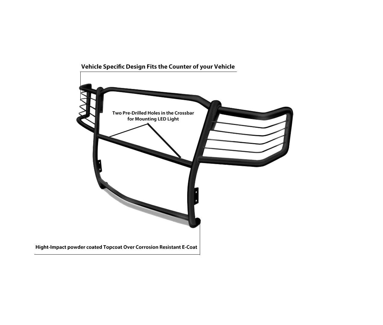 1999-2007 Ford F-250 Super Duty Grille Guard Modular | Black Horse Off Road - Image 6