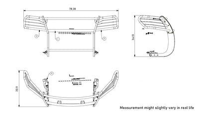 2016-2019 Ford Explorer Grille Guard Kit Modular | Black Horse Off Road - Image 2