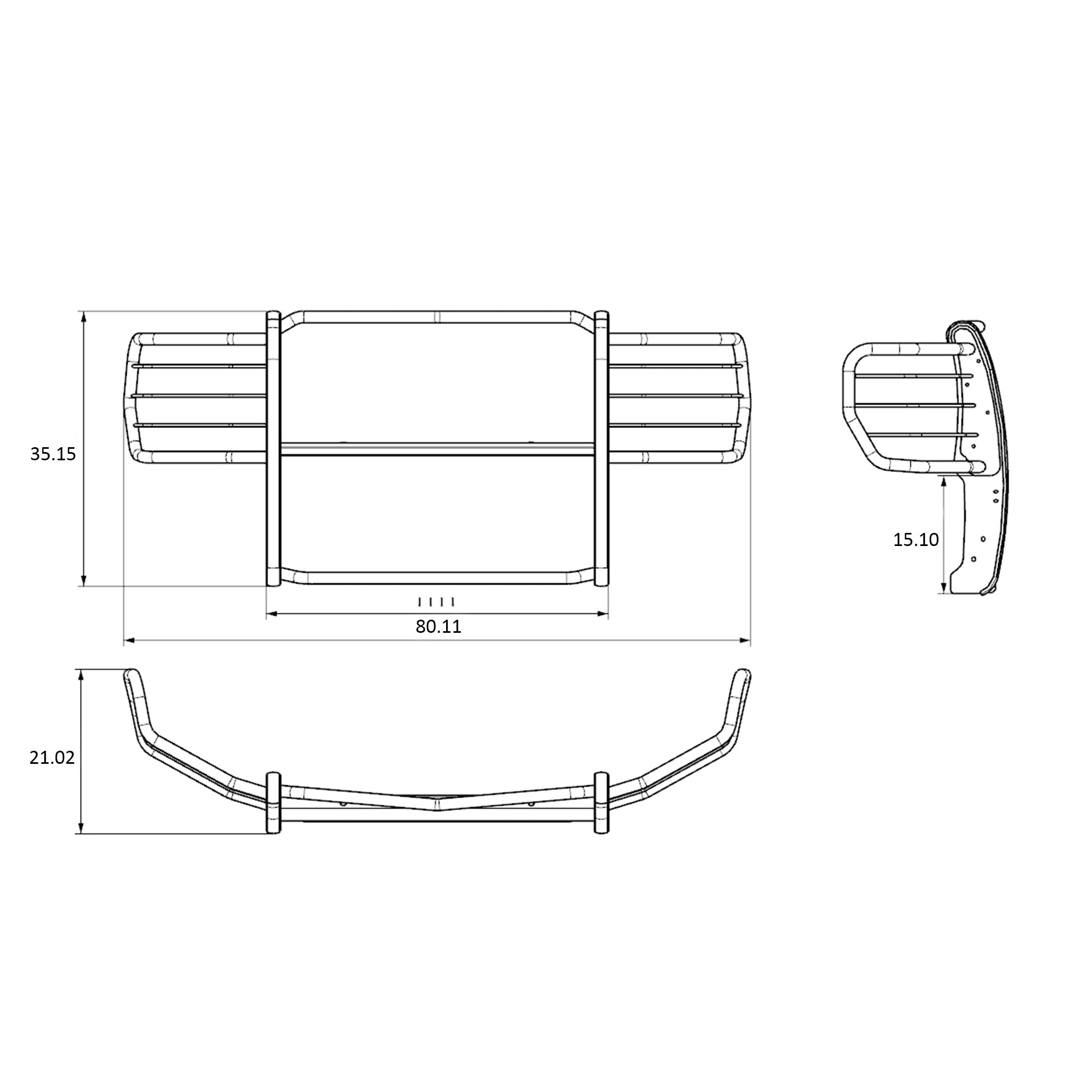 2015-2025 Ford E-350 Super Duty Grille Guard Modular | Black Horse Off Road - Image 5
