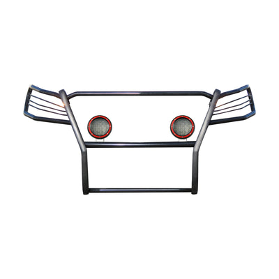 2019-2023 Ford Ranger Grille Guard Kit Modular Pair  of 5.3" Dia. LED Flood Lights w/ Red Trim Rings Wiring Harness  and Switch | Black Horse Off Road - Image 9